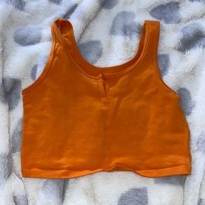 neon orange crop top, size extra small, brand- Wild fable